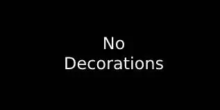 No Decoration Birthday Theme